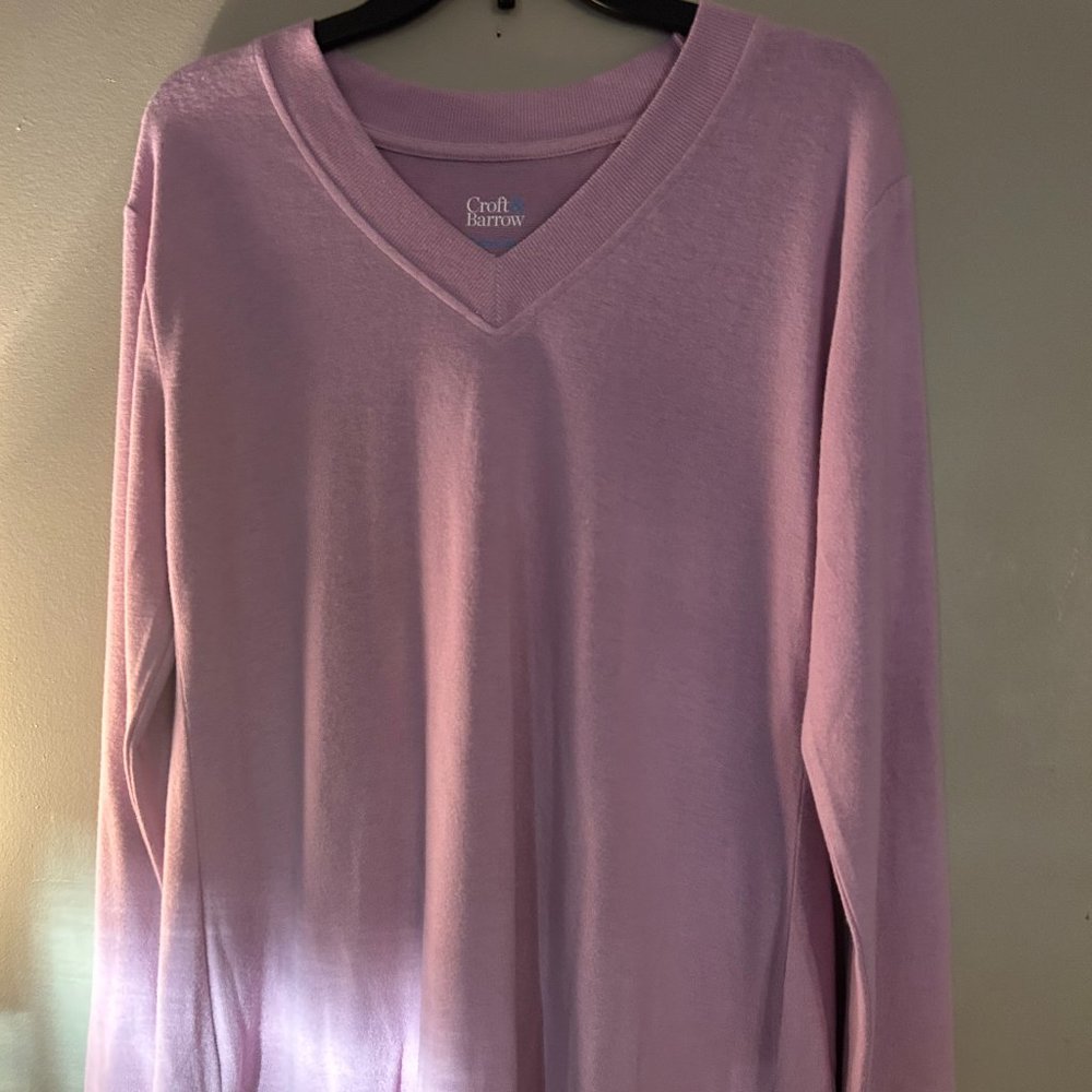Croft & Barrow women's NEW lavender sweater Size S